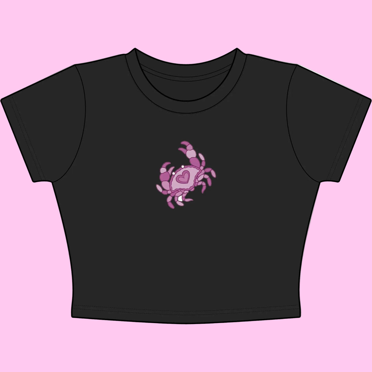 heart crab baby tee
