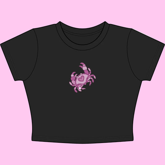 heart crab baby tee